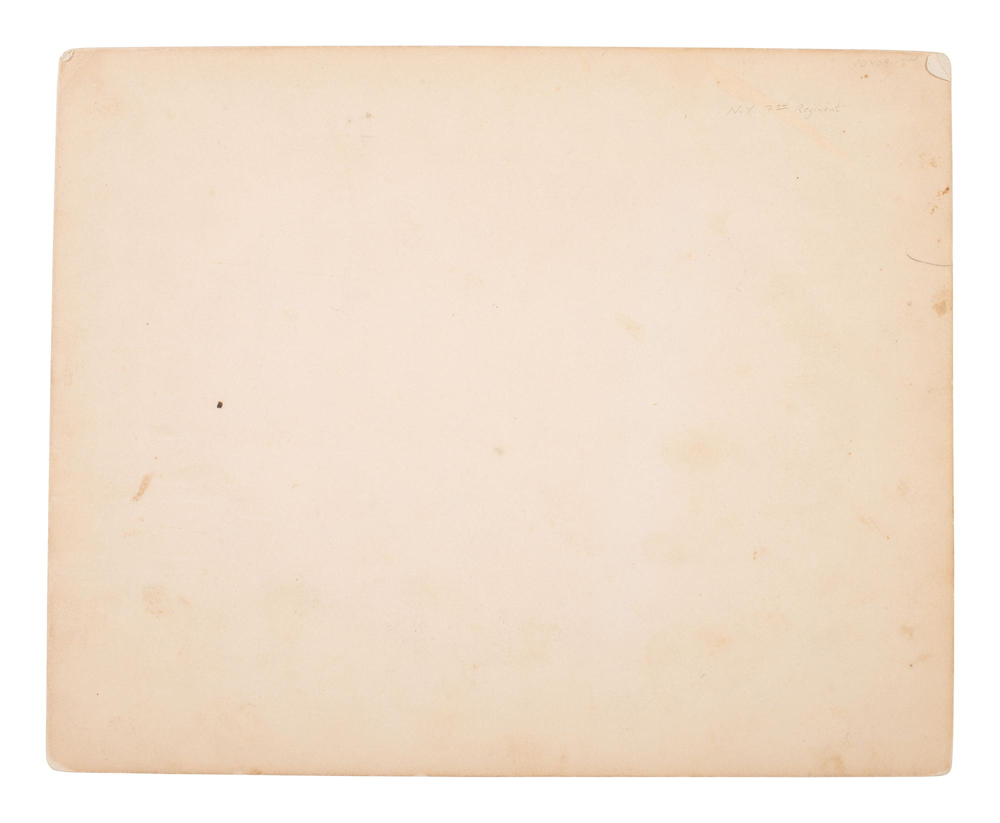 [CIVIL WAR]. A group of 11 photographs of the 7th New York State Militia by W. Seuss, Baltimore.