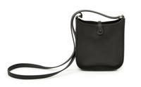 An Hermès Black Epsom Evelyne TPM, 6.7" x 7" x 2"; Strap drop: 22"