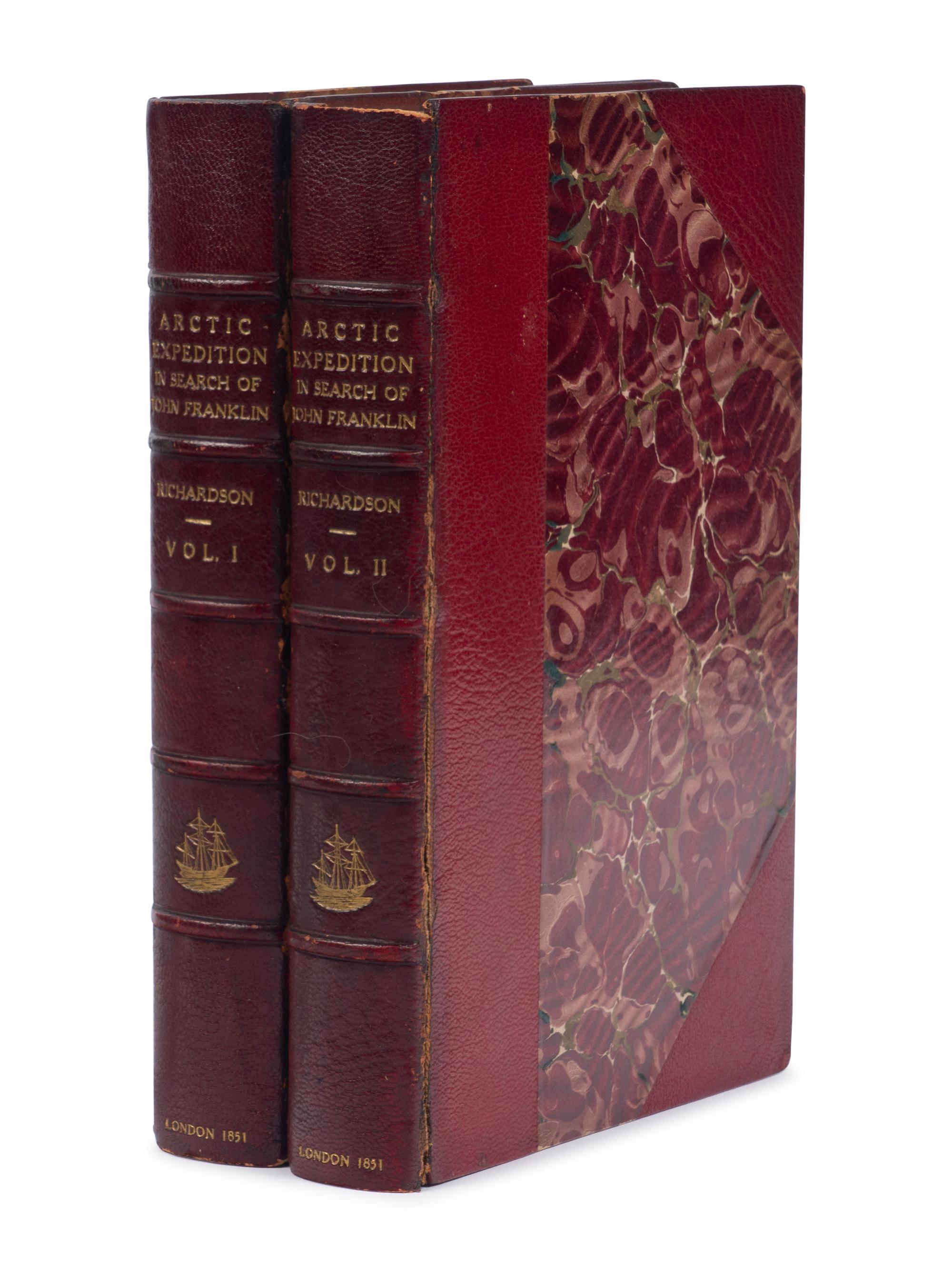 [TRAVEL & EXPLORATION]. RICHARDSON, John (1787-1865). Arctic Searching Expedition: A Journal of a Boat-Voyage through Rupert's Land and the Arctic Sea, in Search of the Discovery Ships under the Command of Sir John Franklin . London: Longman, Brown, Green and Longmans, 1851.