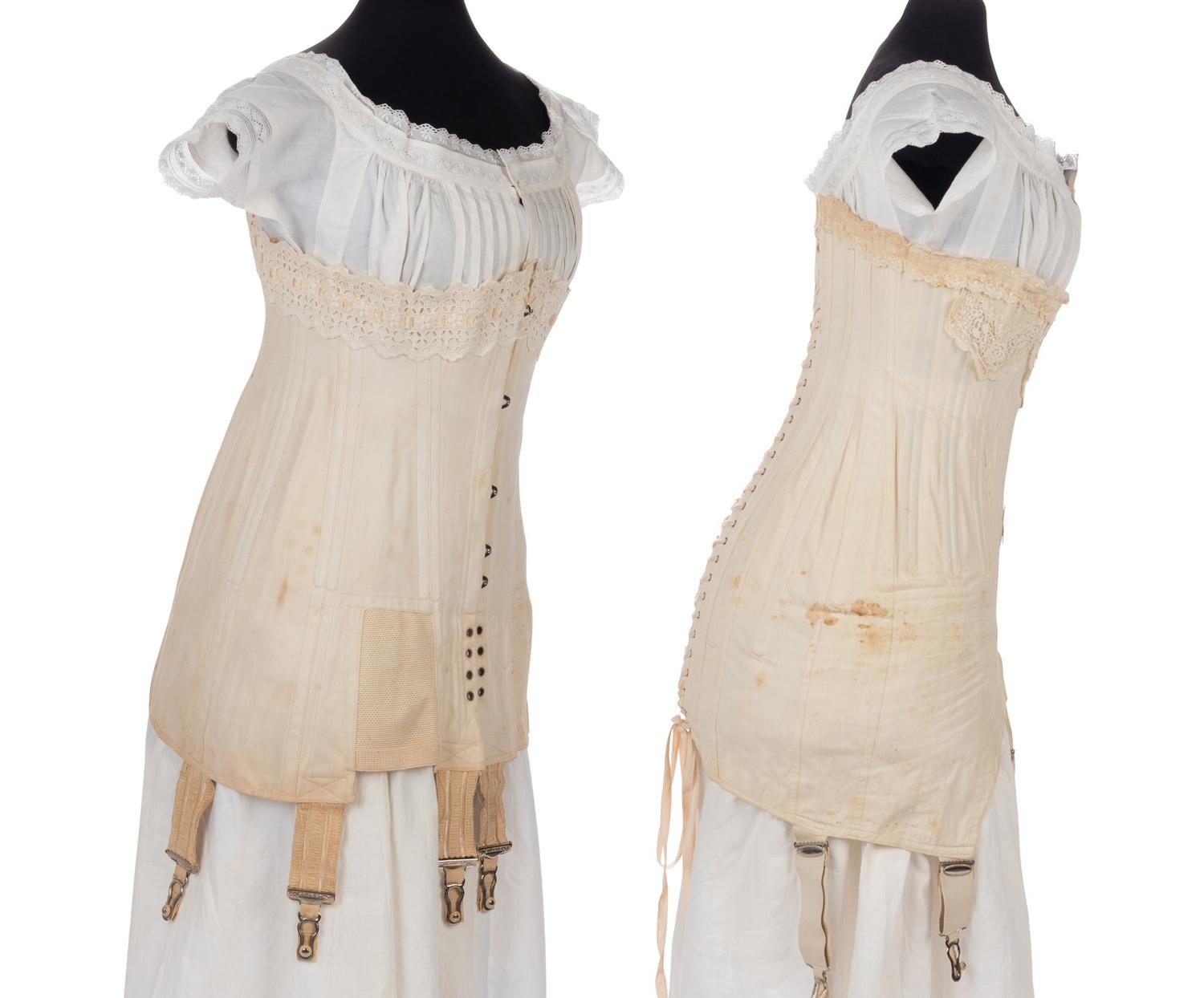 Two Long-Line Corsets, 1900-1910