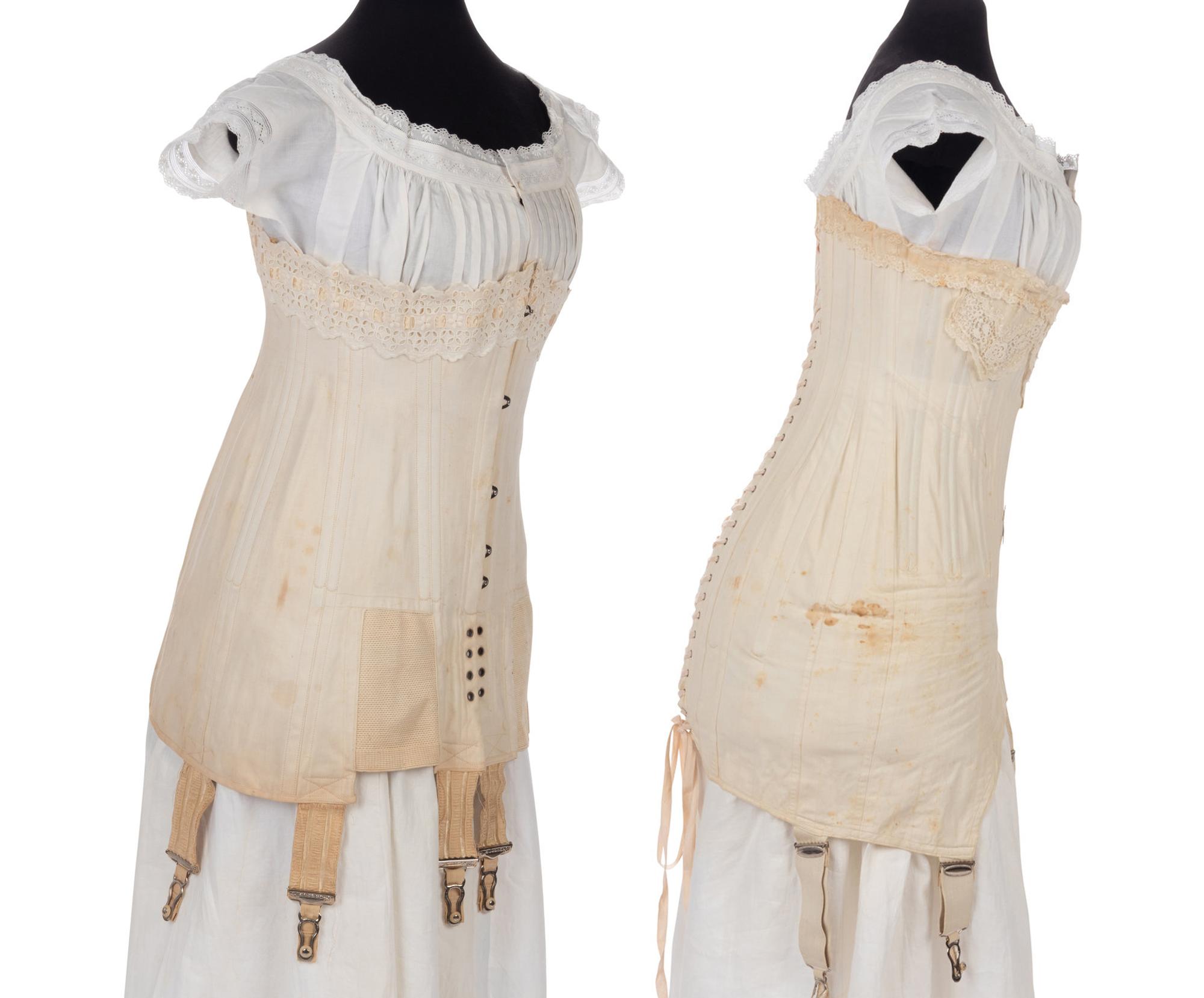 Two Long-Line Corsets, 1900-1910