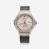 A Ladies Automatic Hublot Diamond Watch MDM Geneve