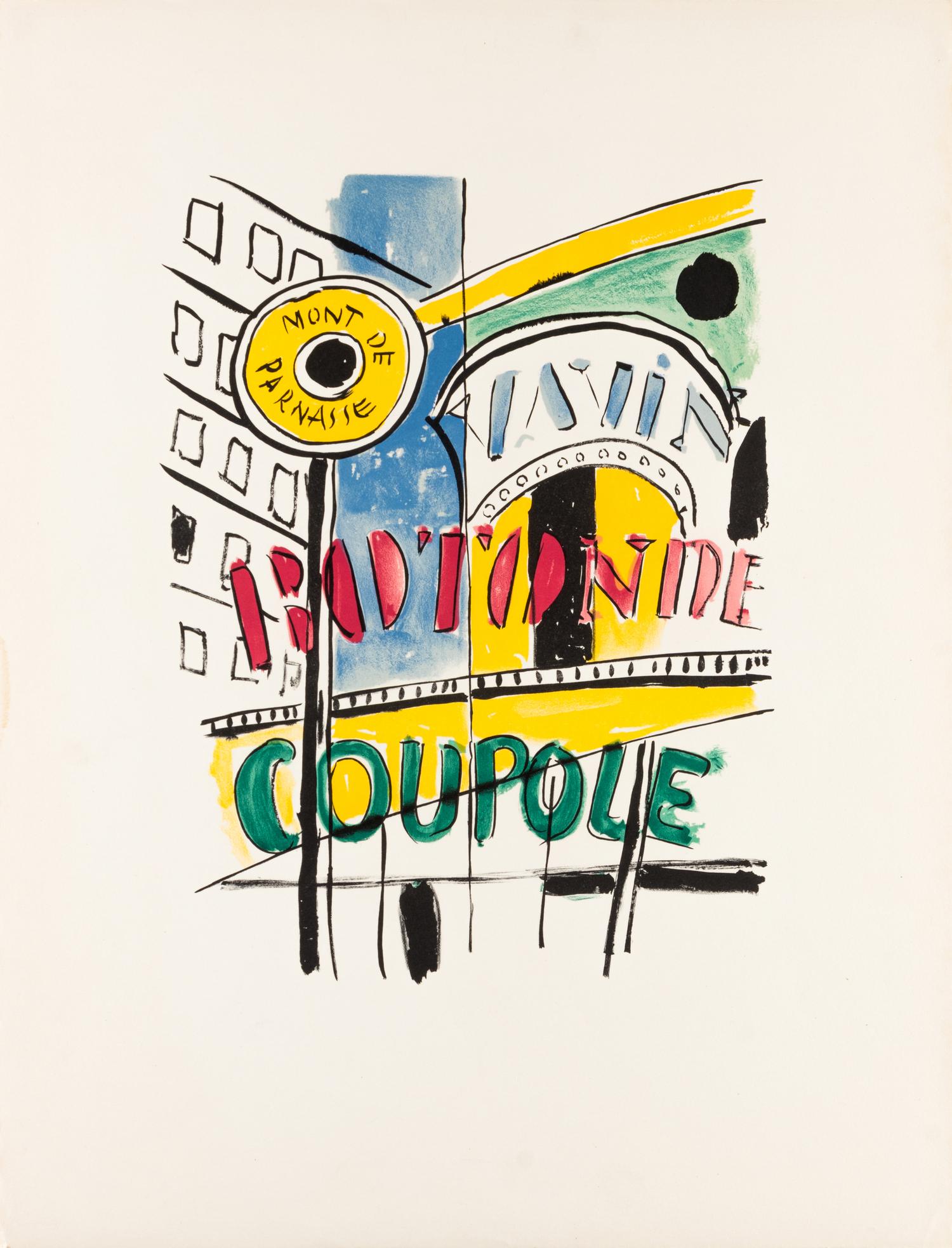 Group of four prints ( Les Deux Oiseaux, La Danseuse, and Mont de Parnasse, and Gare ), 1955-1959