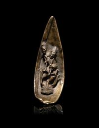 Two Tibetan Bronze Mandala Leaves