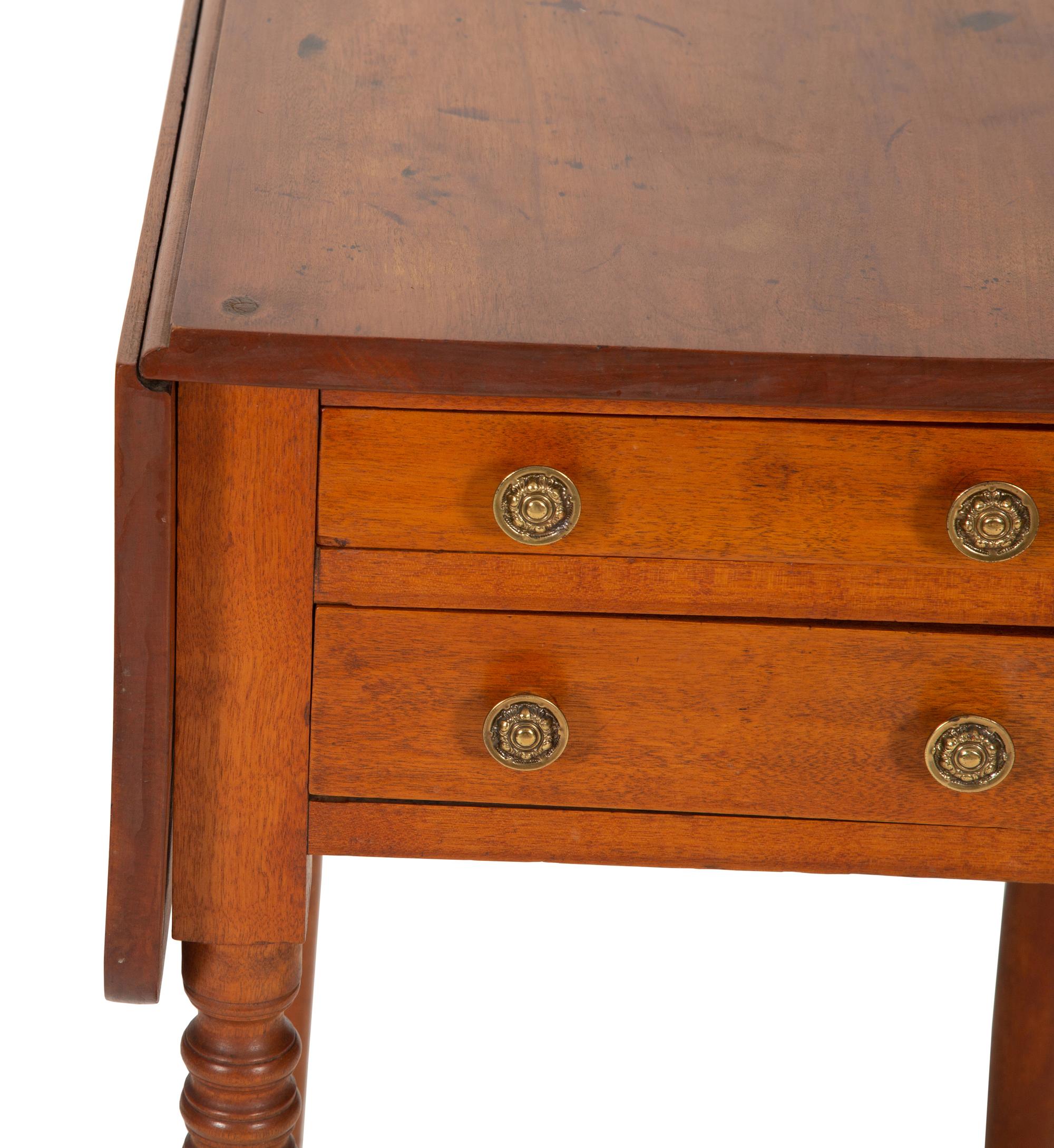 An American Mahogany Drop Leaf Side Table