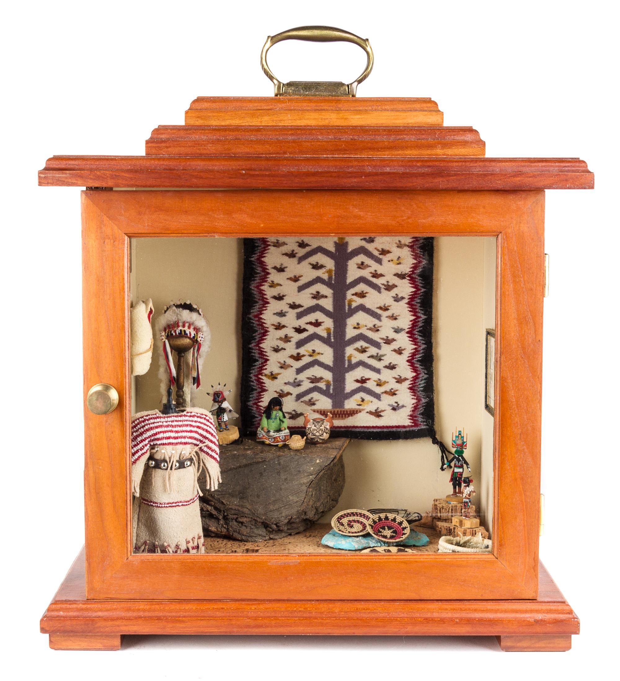 A Southwestern Style Room Height 15 x width 13 1/8 x depth 7 inches.
