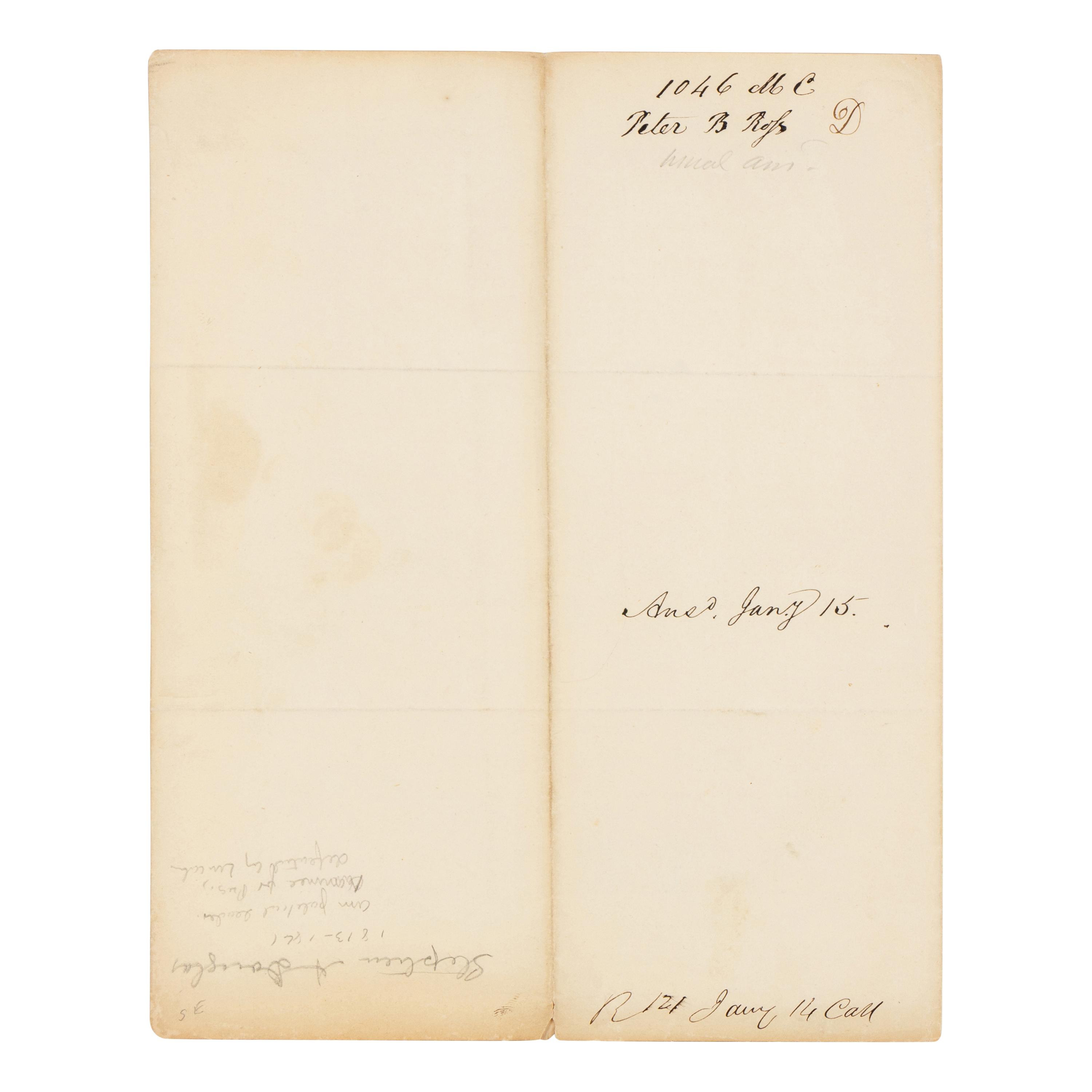 DOUGLAS, Stephen Arnold (1813-1861). A group of 14 documents and letters relating to Douglas's legal and political career, ca 1834-1857, comprising: