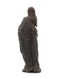 A Continental Carved Wood Figural Group Depicting the Madonna and Child