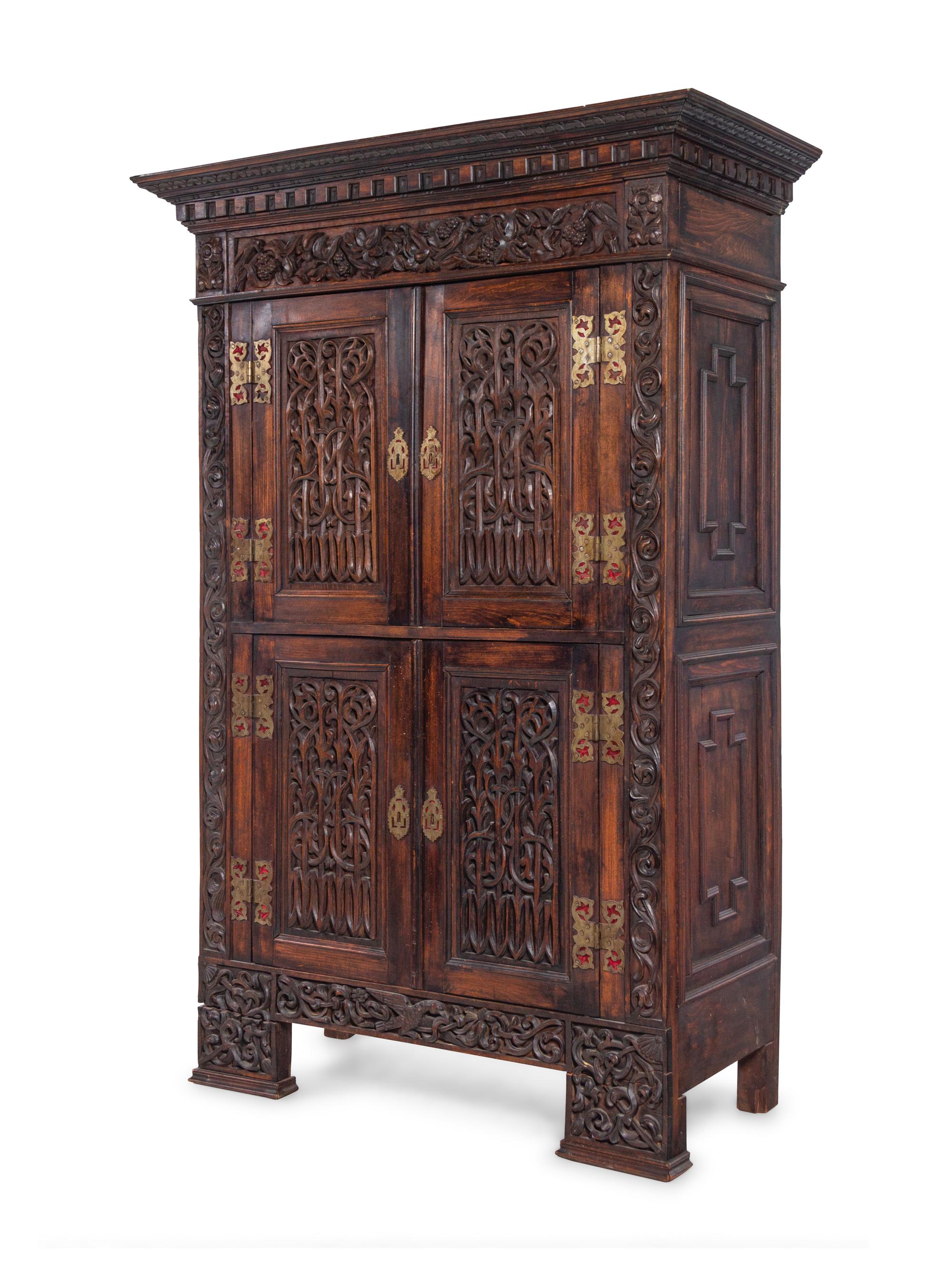 A French Carved Walnut Cabinet