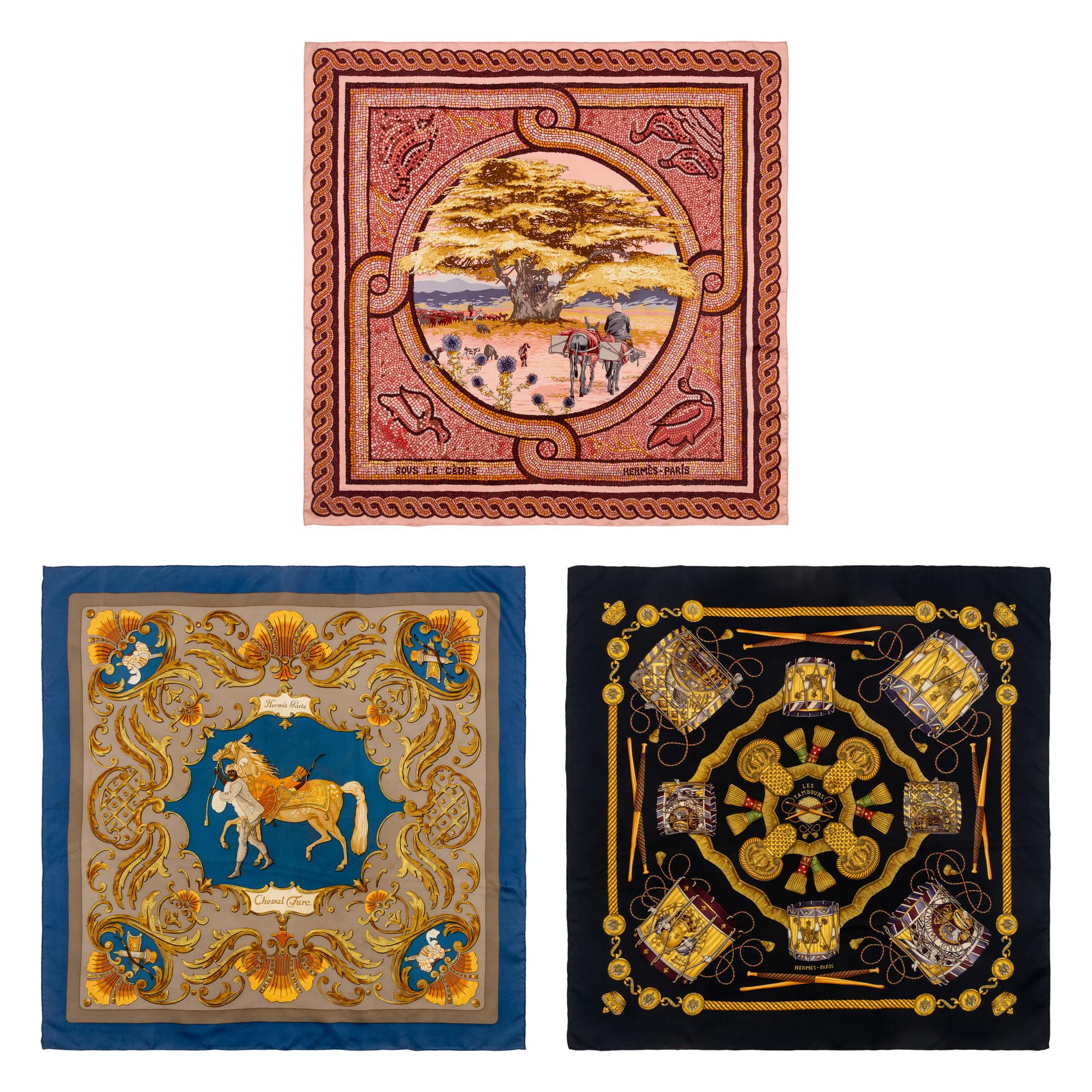 Three Hermès Scarves