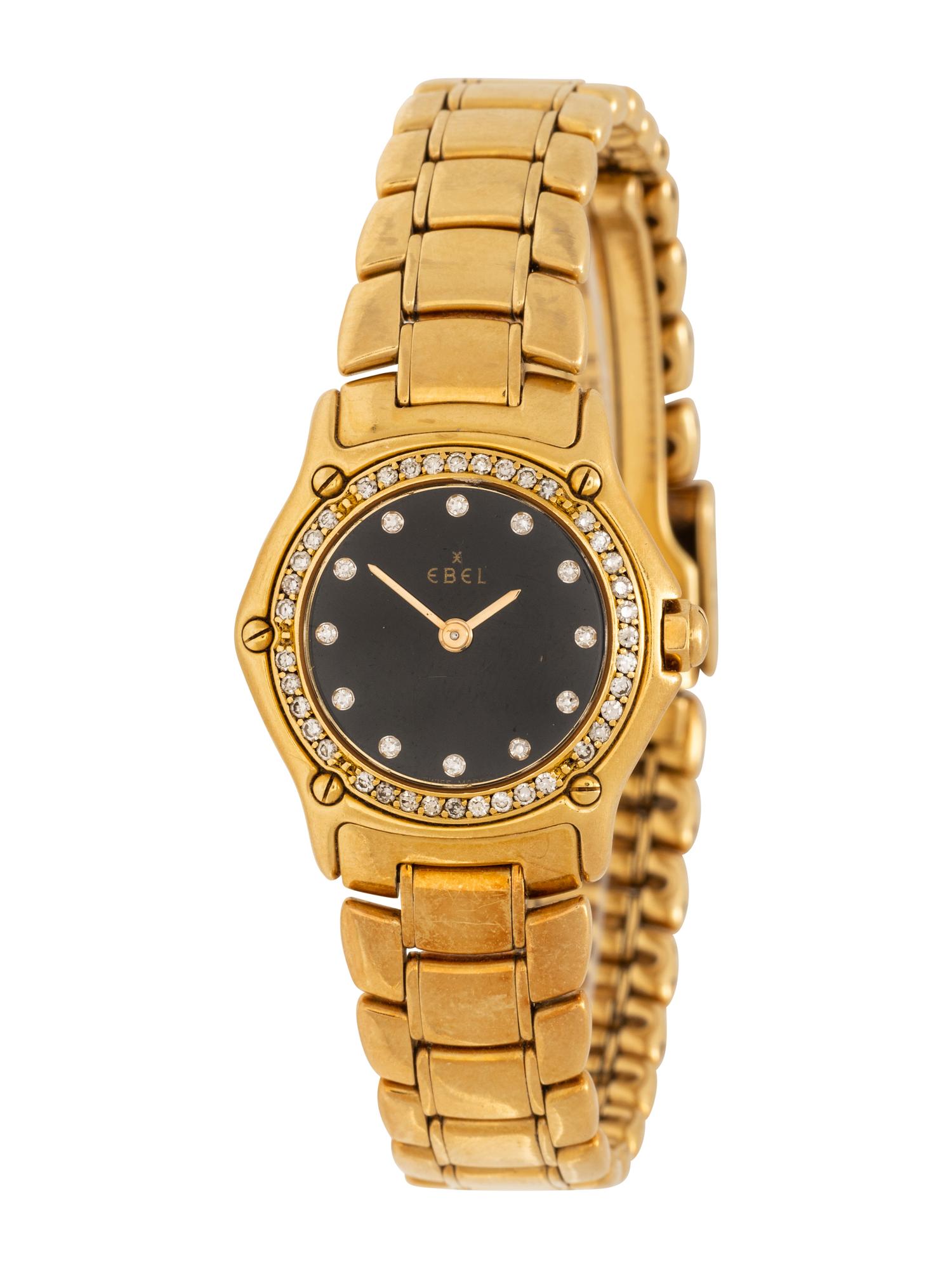 EBEL, YELLOW GOLD AND DIAMOND WATCH