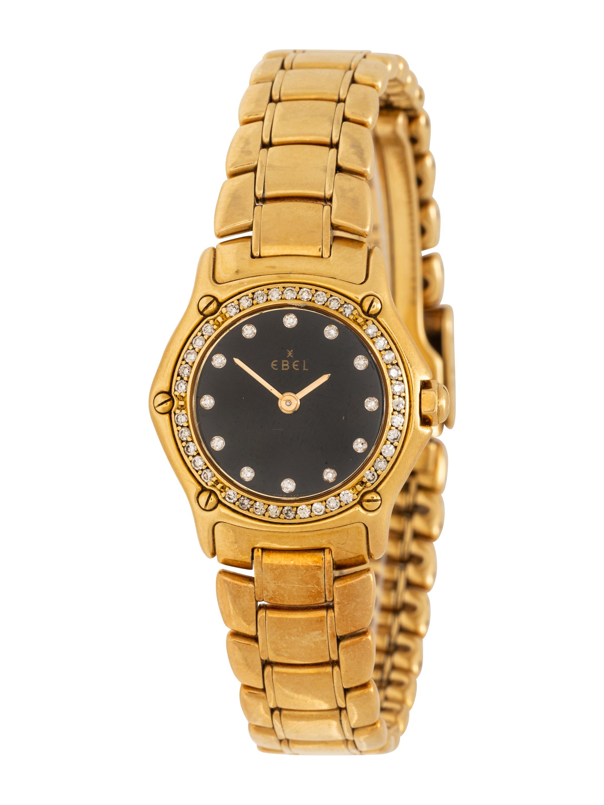 EBEL, YELLOW GOLD AND DIAMOND WATCH