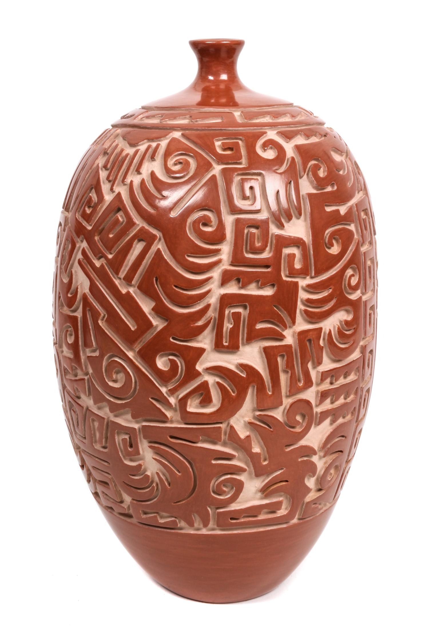 Tammy Garcia (b. 1969), Santa Clara Redware Vase Height 11 1/4 x diameter 5 1/2 inches.
