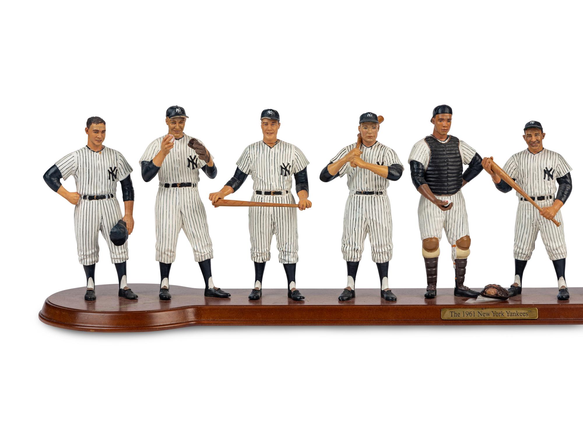 A 1961 New York Yankees Danbury Mint Figure Display