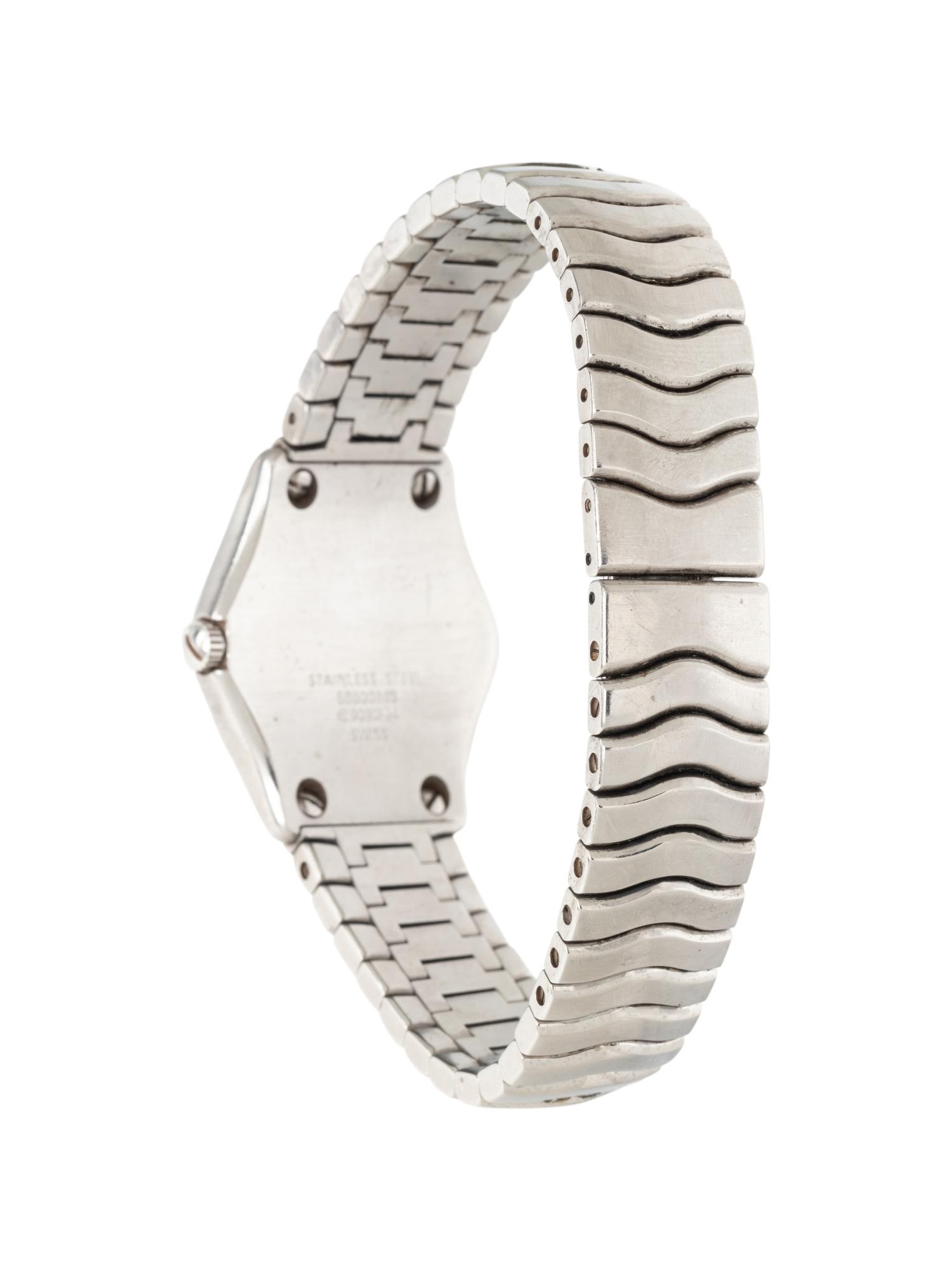 EBEL, STAINLESS STEEL AND DIAMOND 'WAVE' WATCH