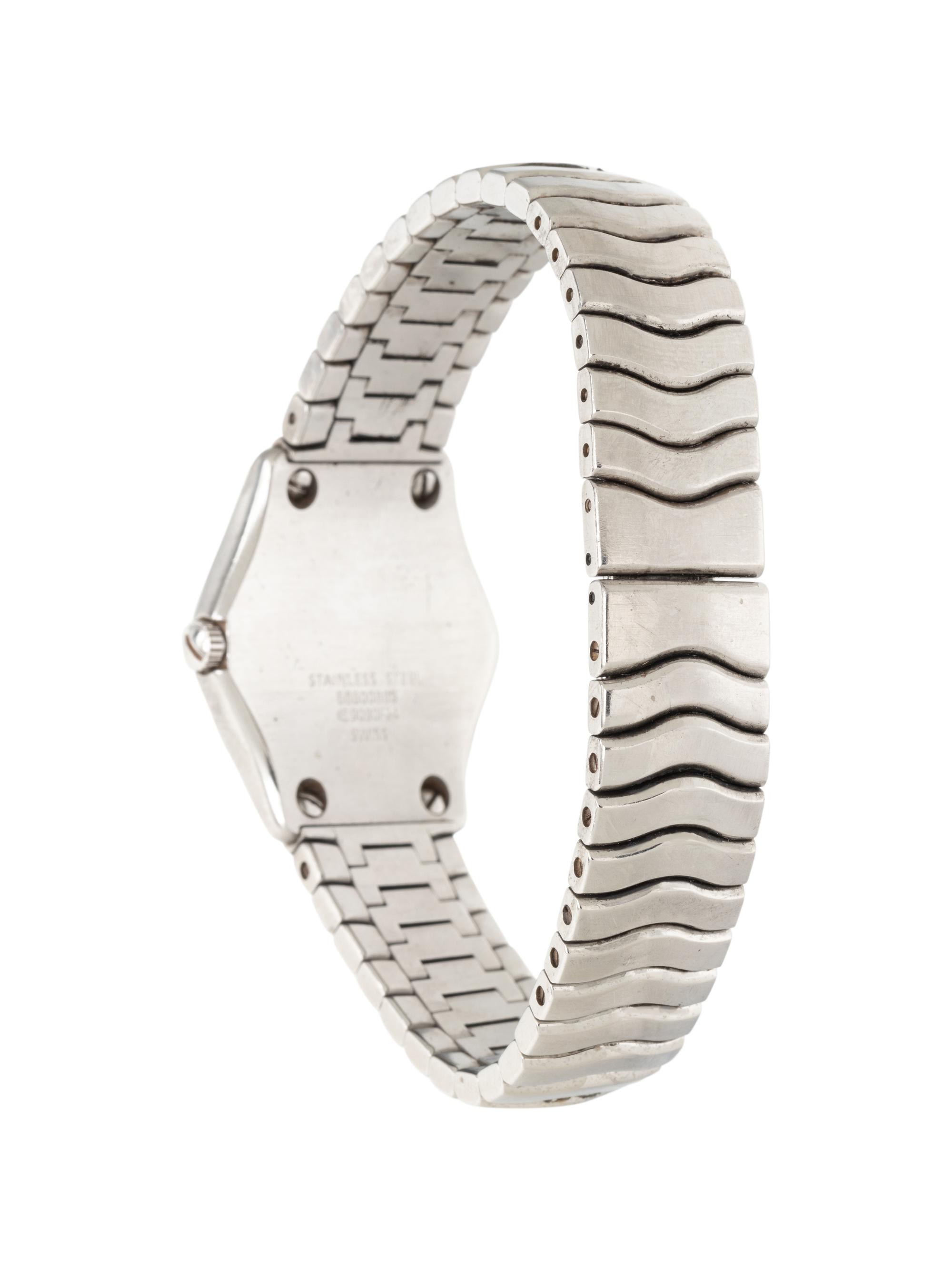 EBEL, STAINLESS STEEL AND DIAMOND 'WAVE' WATCH
