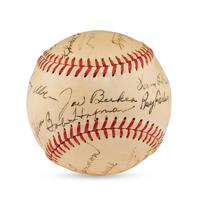 A 1948 Sioux City Soos Team Signed Autograph Baseball (JSA Auction Letter)