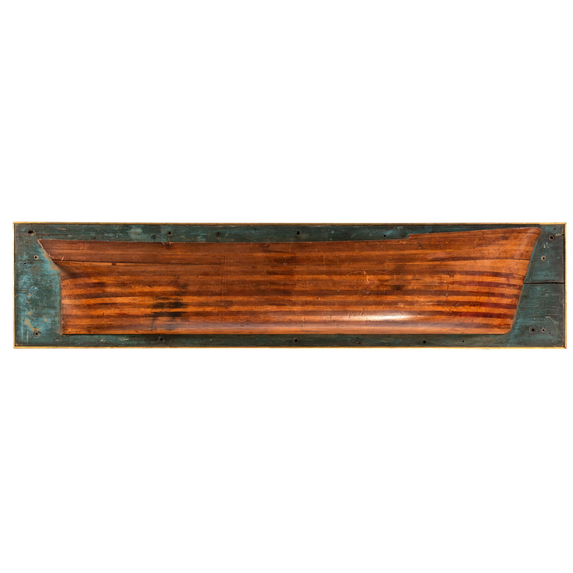 A Half Hull Wooden Ship Model of the Caroline Nesmith