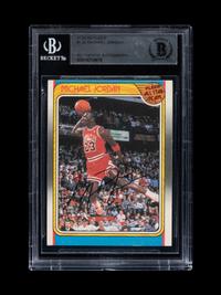 A Michael Jordan Signed Autograph 1988 Fleer Basketball Card No. 59 With Period Signature (Beckett Authentication Services BAS Certified)