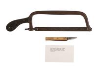 [CIVIL WAR]. Civil War-era medical items, including small knife or scalpel, possibly POW art.