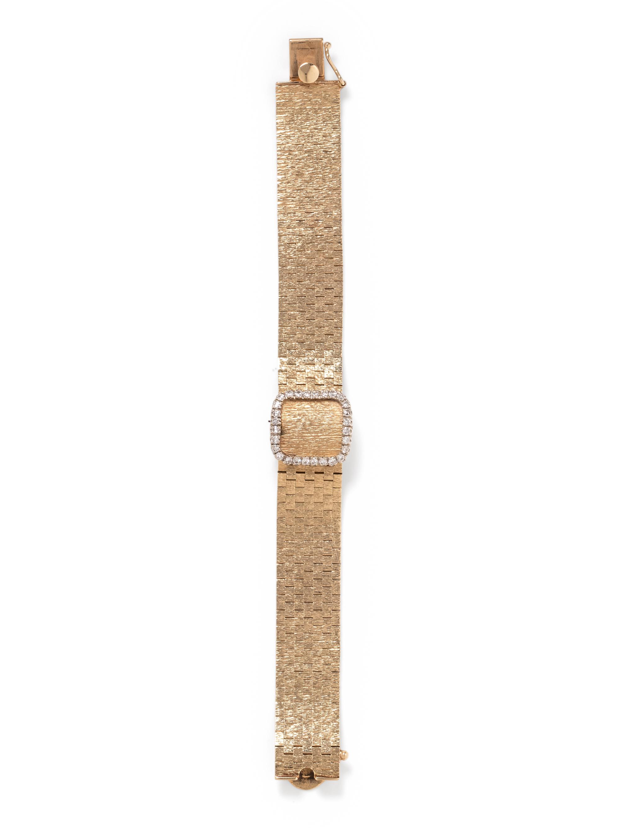 LONGINES, 14K YELLOW GOLD AND DIAMOND SURPRISE WRISTWATCH