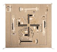 Award Winning Navajo Sandpainting Weaving, from the Nightway Chant