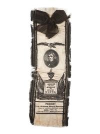 [HARRISON, William Henry]. A group of 6 William Henry Harrison memorial ribbons.