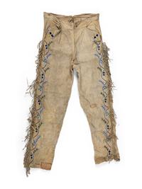 Crow Beaded Hide Pants