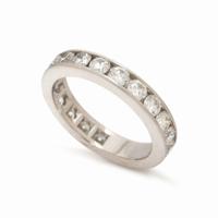 TIFFANY & CO., DIAMOND AND PLATINUM ETERNITY BAND RING
