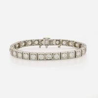 An Art Deco Diamond and Platinum Bracelet