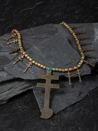 Brass Isleta Cross Necklace