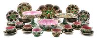 An Etruscan Majolica "Shell and Seaweed" Dessert Service Width of platter 13 inches. — GRIFFEN, SMITH and HILL, LATE 19TH CENTURY