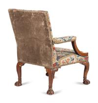 A George II Carved Walnut Library Chair
