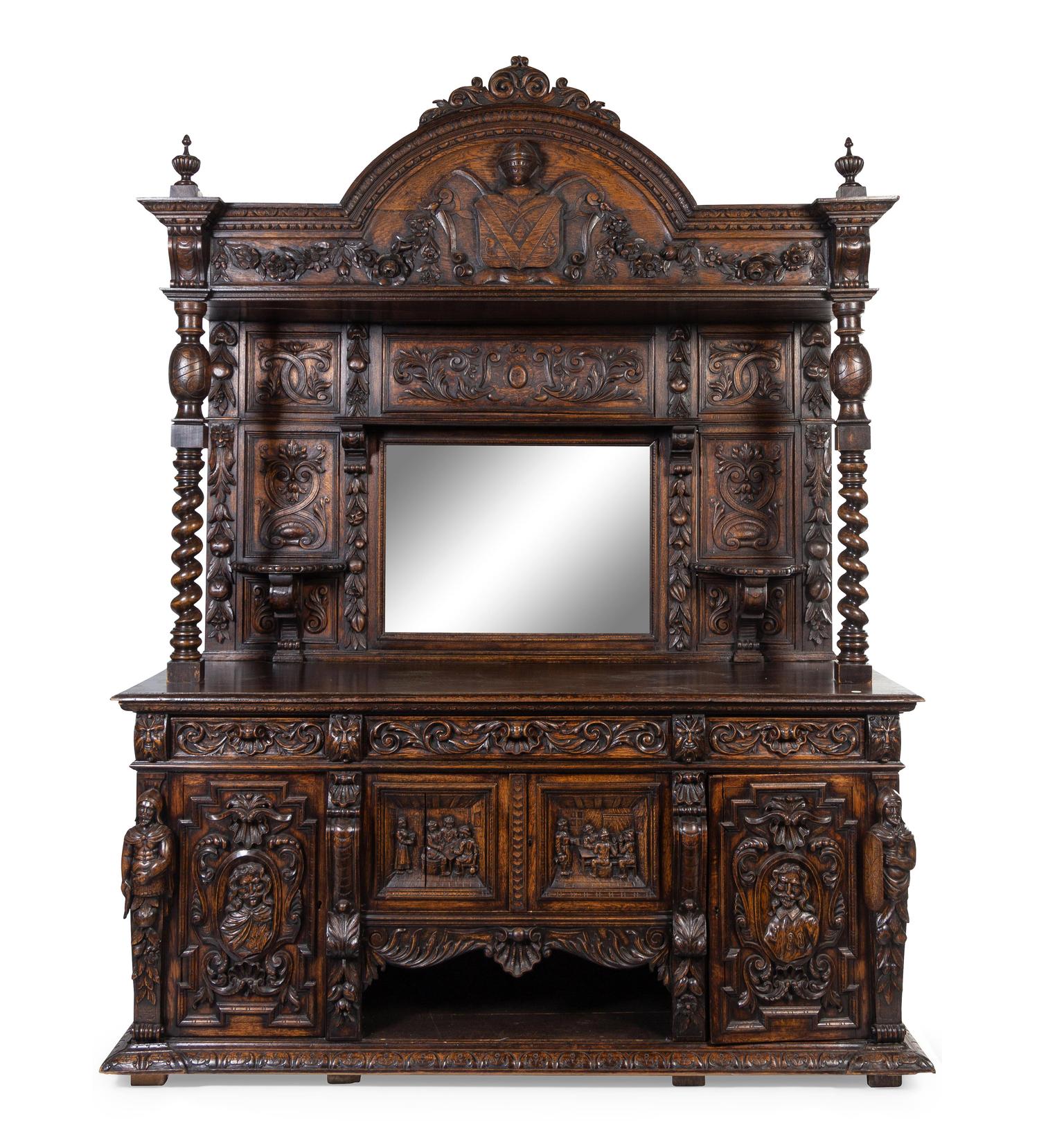 A Renaissance Revival Carved Oak Server