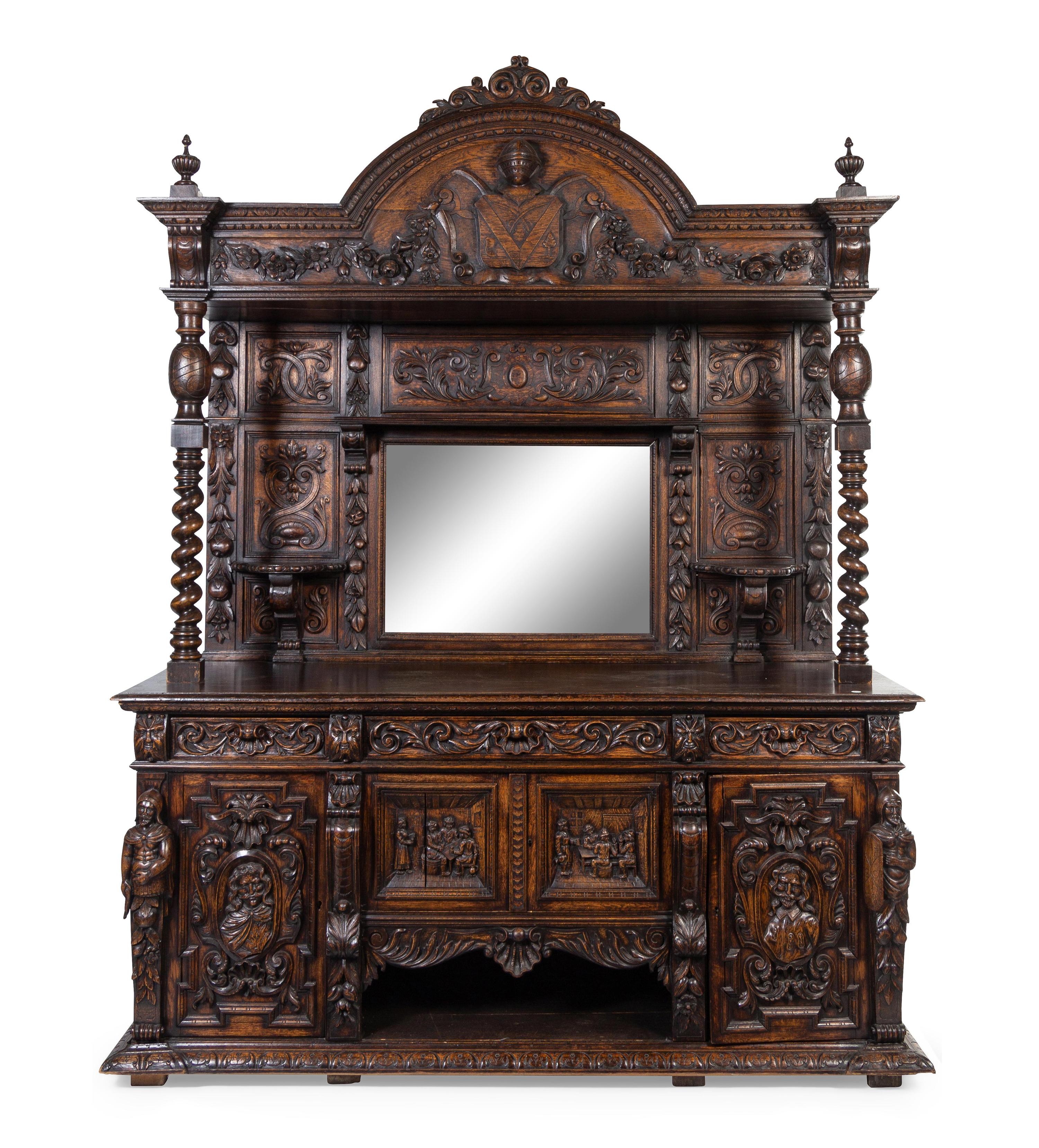 A Renaissance Revival Carved Oak Server