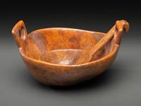 A Burlwood Scoop and Bowl