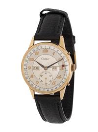 MOVADO RETAILED BY CARTIER, 14K YELLOW GOLD 'CALENDOGRAPH' WATCH