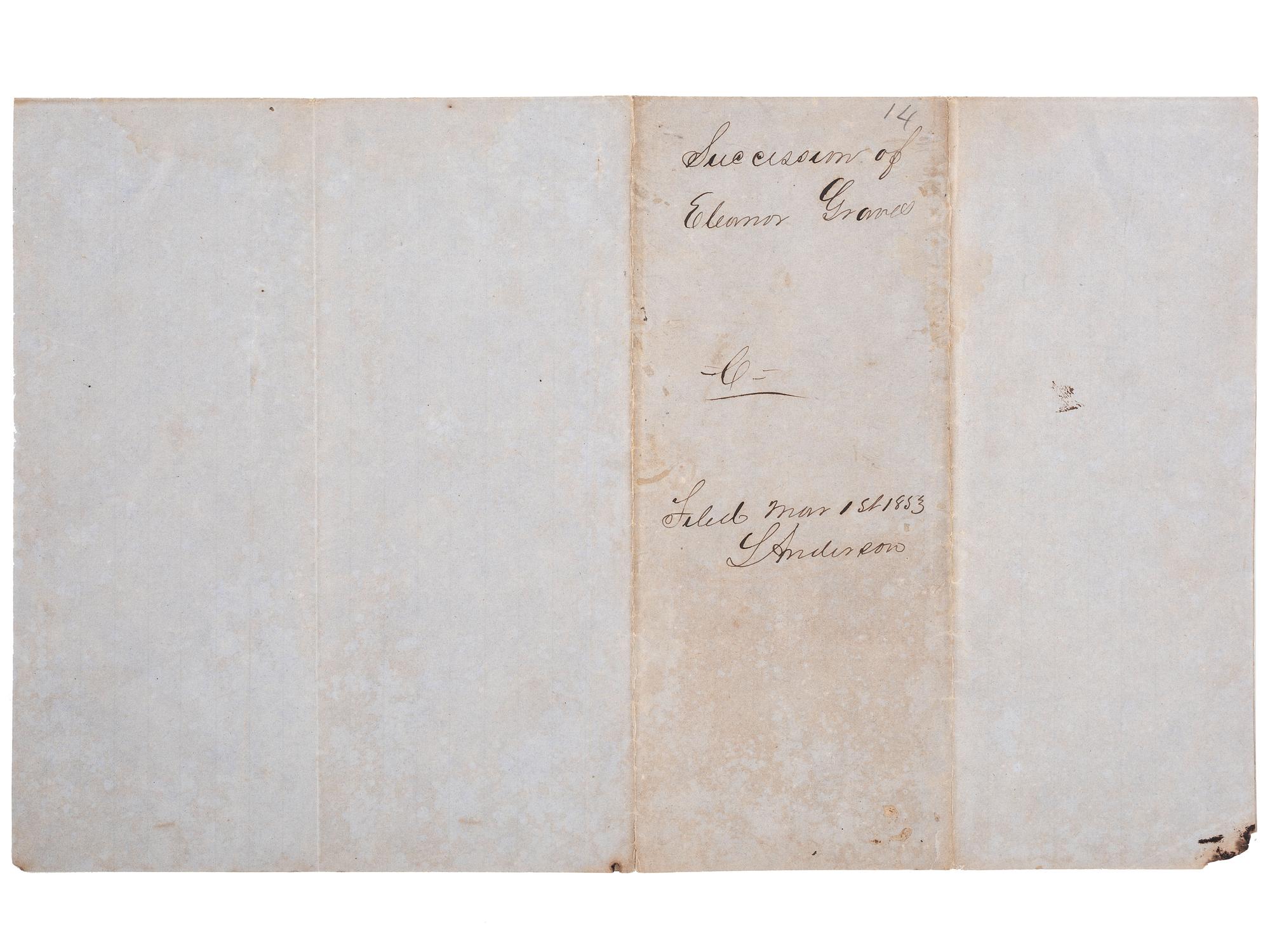 [SLAVERY & ABOLITION]. A group of 2 documents related to the enslavement of individuals in Louisiana, comprising: