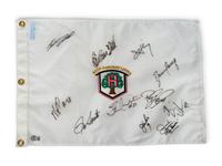 ** Now Grouped in 53 of Receipt ** A 2001 Chrysler All-Star Golf Shootout Signed Autograph Golf Flag Including Multiple Chicago Sports Legends (Beckett Authentication Services BAS Certified),