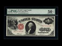 A Series 1917 $1 Legal Tender Note (PMG AU50 EPQ) [Fr. 37]