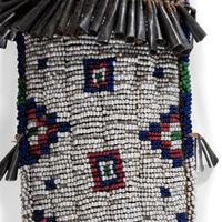 Central Plains Beaded Buffalo Hide Knife Sheath