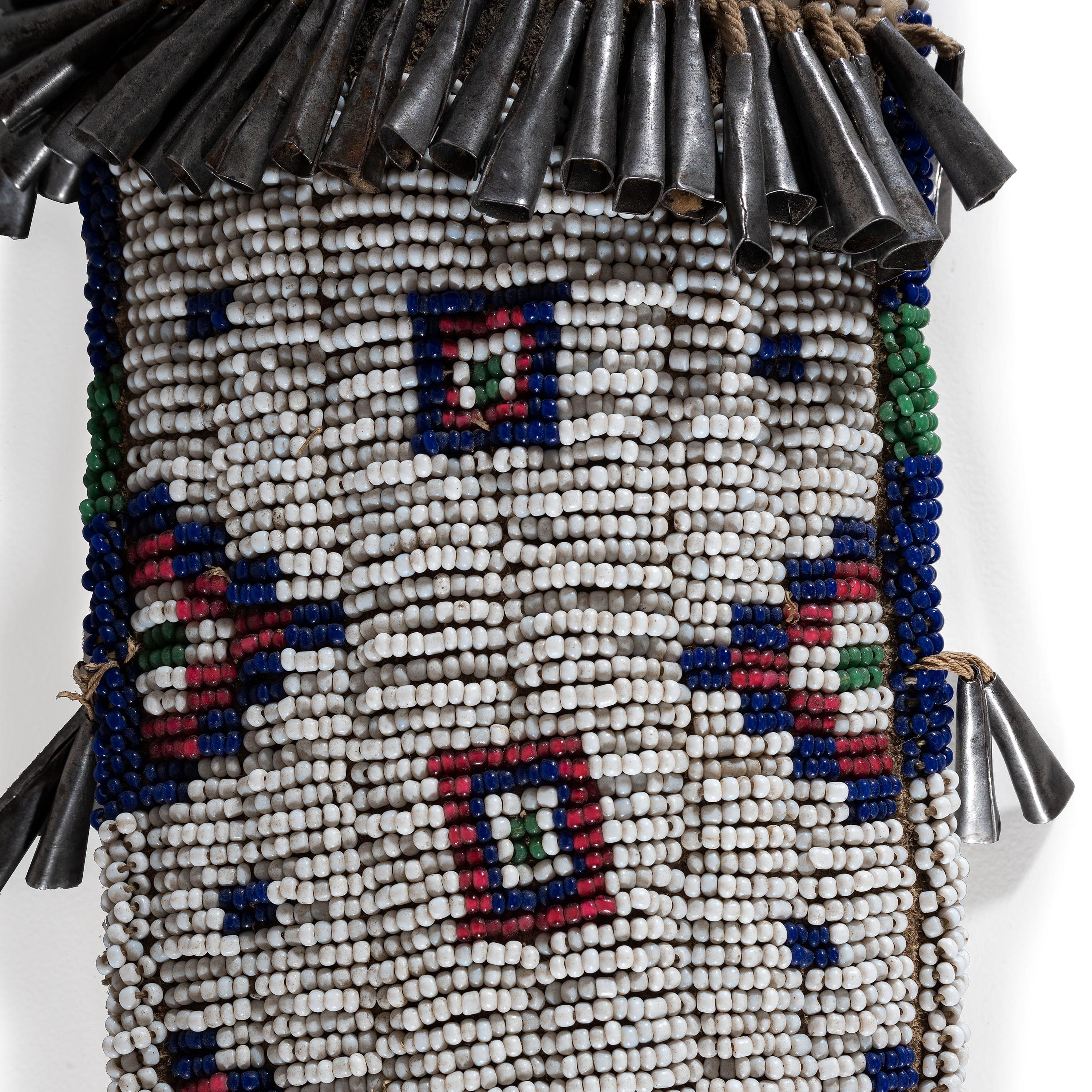 Central Plains Beaded Buffalo Hide Knife Sheath