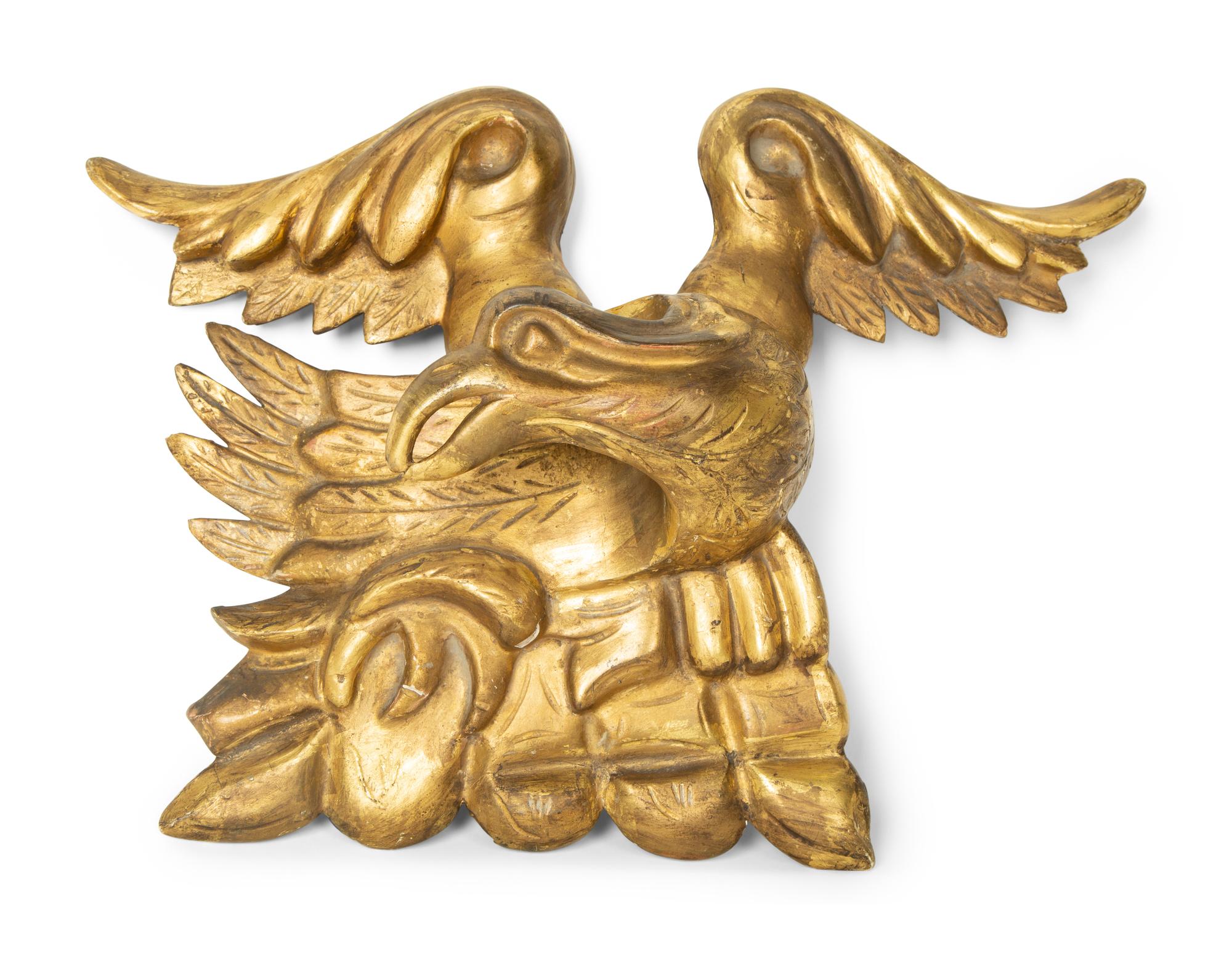A Continental Giltwood Eagle Ornament — 18TH/19TH CENTURY
