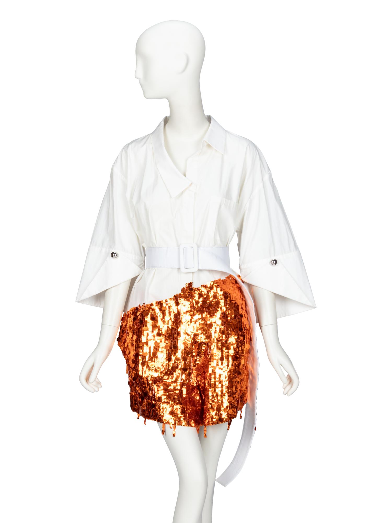 Monse, Blouse & Sequined Shorts Ensemble, 2017