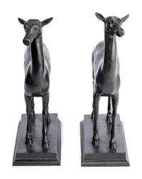 A Pair of Continental Bronze Figures of Deer