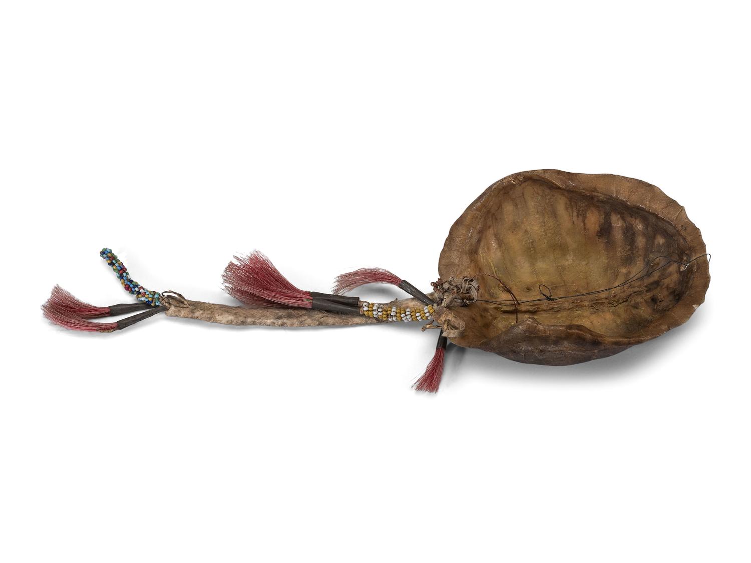 Western Great Lakes Turtle Shell, with Beaded Drop