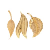 TIFFANY & CO., COLLECTION OF YELLOW GOLD LEAF BROOCHES
