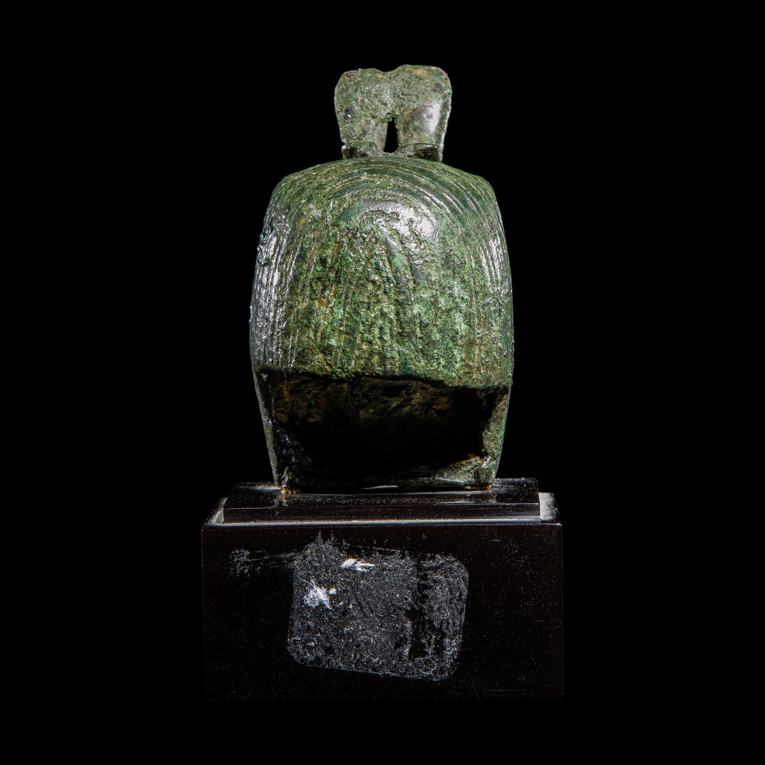 An Egyptian Bronze Head of Montu