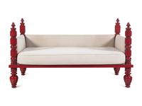 An Indian Red Painted Daybed