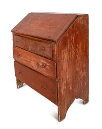 A Federal Red-Stained Child's Slant-Front Desk
